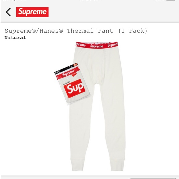 supreme thermal pant